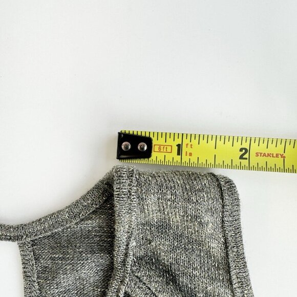 H.I.P. Top Women's Size Large Sleeveless Grey & Gold Metallic Top - Picture 3 of 13